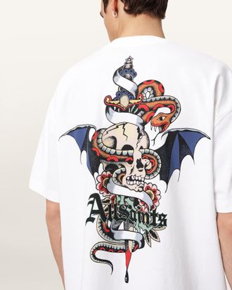 AllSaints Cotton Blade Oversized Graphic T-Shirt, Size: XXL