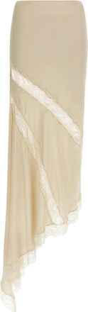 Andamane Beige Viscose Mini Womens Skirt