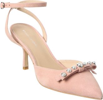Stuart Weitzman Luella Strap 75 Suede Pump