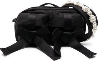Simone Rocha Strik Crossbody Tas met Versieringen - Dames - Schoudertassen - Zwart - ONE Size - Tassen