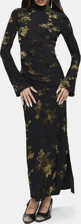 Disturbia High-Neck Maxi Dress in Black at Nordstrom, Size 10