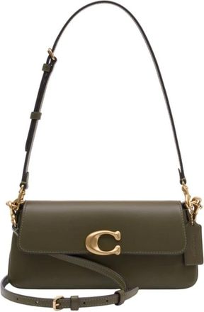 Coach Tassen, Dames, Groen, ONE Size, Leer, Jet Schoudertas