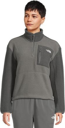 The North Face Yumiori 1/4 Zip Womens Coat Smoked Pearl/Anthracite Grey/Smoked Pearl : 2XL, Fleece/Polyester