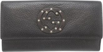 Gucci Pre-owned Long Wallet (bi-fold) - Dames - Vintage Accessoires - Zwart - ONE Size - Leer - Vintage