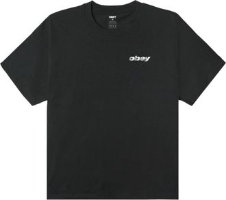 Obey T-shirt met ronde hals - Heren - T-shirts - Zwart - L - Katoen - Tops