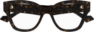Gucci Glasses, female, Brown, Size: 50 MM Panthos Frame