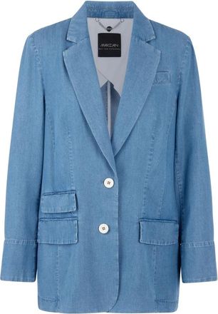 Marc Cain Oversize Denim-Blazer Rethink Together - Dames - Blazers - Blauw - XL - Denim - Jassen