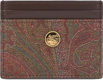 Etro Paisley Kaarthouder - Dames - Portefeuilles - Bruin - ONE Size - Katoen - Accessoires