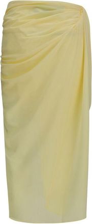 Jacquemus Asymmetric Drape Skirt - Yellow