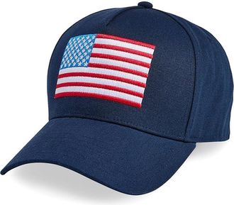 Vineyard Vines Hipro American Flag Trucker Mens Caps Blue Blazer, Cotton