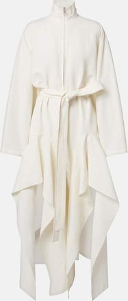 Alaia Ala&iuml;a Belted ruffled poplin jumpsuit