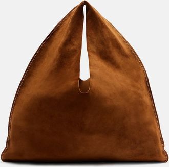 The Row Borsa Bindle Small in suede