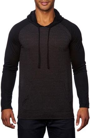 Burnside Colorblock Raglan Sleeve Hoodie in Carbon at Nordstrom Rack, Size Xx-Large