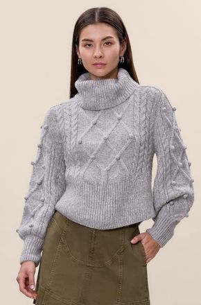 Rebecca Taylor Petra Sweater in Light Grey at Nordstrom, Size X-Large