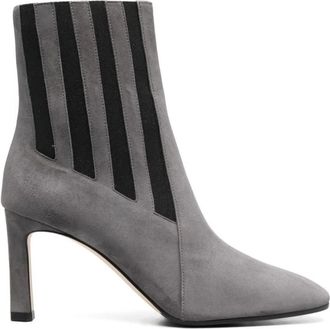 Sergio Rossi Stijlvolle Booties voor Trendy Vrouwen - Dames - Laarzen met Hak - Grijs - 37 1/2 EU - Schoenen