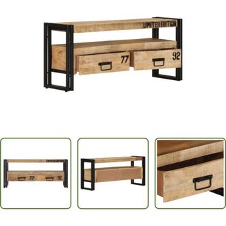 vidaXL Mobile in legno mango - Mobile Porta TV 100x30x45 cm in Legno Massello di Mango