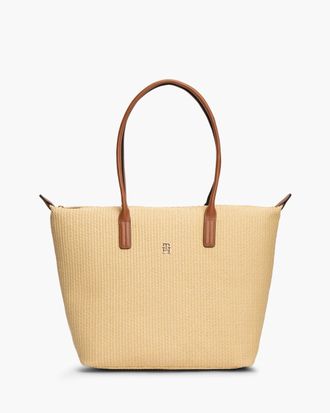 Tommy Hilfiger Womens Popette Tote Bag in Beige - One Size