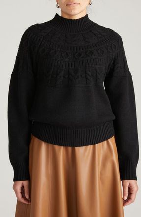 Universal Standard Safiya Mock Neck Sweater in Black at Nordstrom, Size 2Xl