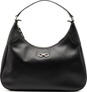 Ferragamo 2000-2025 Leather Gancini Romana hobo bag - Nero