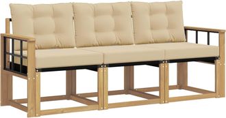vidaXL Conjunto De Sof&aacute;s De Exterior 3 Uds. Y Beige Vidaxl