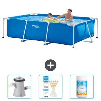 Intex Piscina Con Estructura Rectangular - 260x160x65 Cm - 4-piezas Scb73