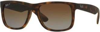 Ray-Ban Justin Zonnebril - Heren - Zonnebrillen - Bruin - 55 MM - Accessoires