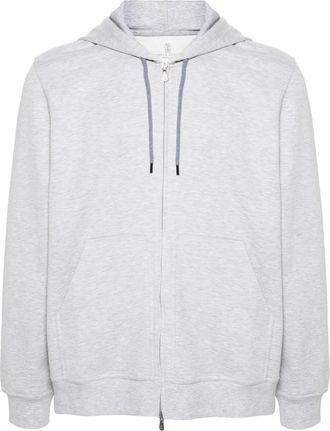Brunello Cucinelli M&eacute;lange-effect Zipped Hoodie