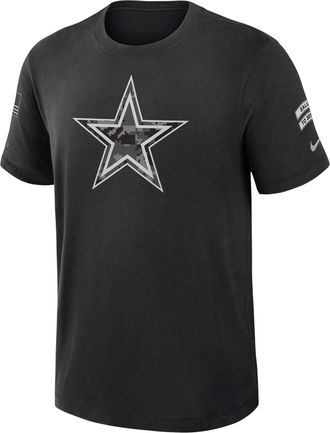 Nike Dallas Cowboys Salute to Service Slub Nike Mens Dri-FIT NFL T-Shirt in Black | 034900AA29-AEG