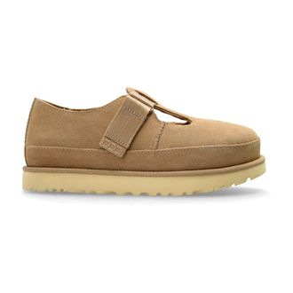 UGG Flats, female, Beige, Size: 11 US Goldenstar Mary Jane Suede Shoes