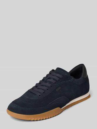 HUGO BOSS Low Top Sneaker aus echtem Leder Modell CARETON_LOWP_SD in Marine, Gr&ouml;&szlig;e 40