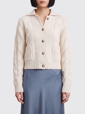 Allude Cardigan in cashmere e seta con colletto classico e chiusura a bottoni