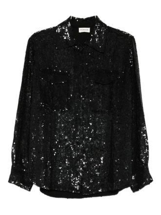 Parosh Black Regular Embellished Shirt