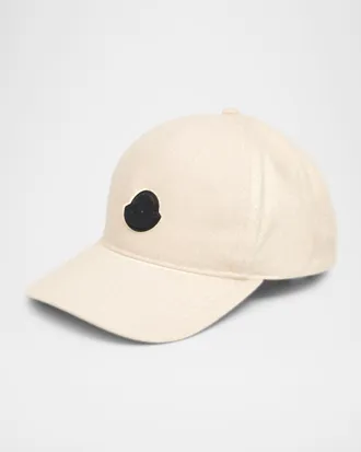 Moncler Men & apos;s Logo Emblem Cotton Baseball Cap