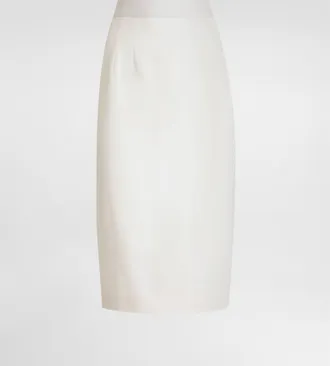 Dolce & Gabbana Bi-stretch Twill Pencil Skirt - Woman Skirts White 36