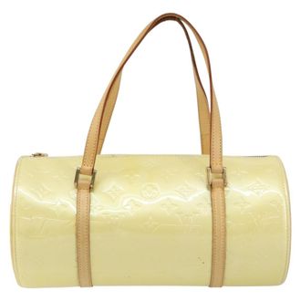 Louis Vuitton Bedford Handbag Monogram Vernis Beige Patent_Leather Handbag (Pre-Owned)