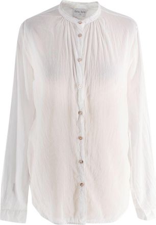 Forte_Forte White Cotton Silk Blend Shirt Size XS