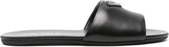 Prada Leather Slide Sandals Shoes