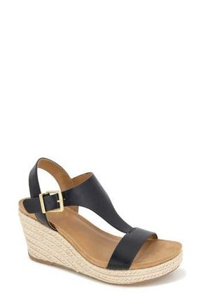 Kenneth Cole Reaction Card Platform Wedge Sandal in Black/black at Nordstrom Rack, Size 7.5