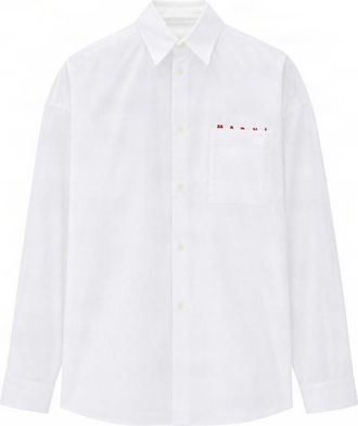 Marni White Relaxed Solid Shirt