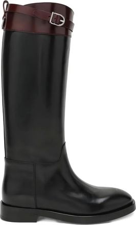 Durazzi Milano round-toe belted boots - Black