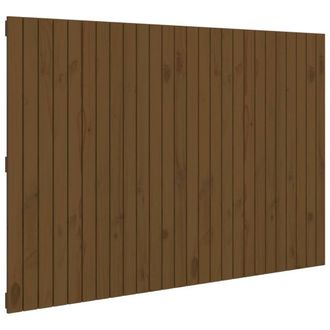 Berkfield Home Wall Headboard Honey Brown 166x3x110 cm Solid Wood Pine | Size: 166 x 3 x 110 cm