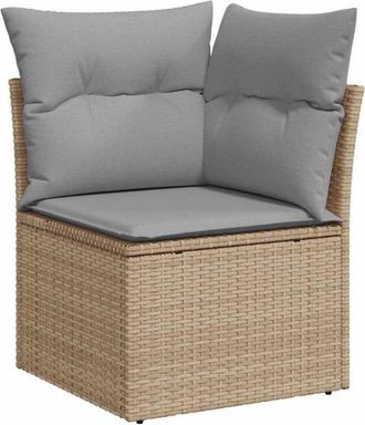 vidaXL Garden Sofa Set 9 pcs Beige and Light Grey 90 x 55 x 71 cm vidaXL