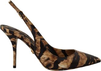 Dolce & Gabbana Lori Slingbacks - Dames - Pumps - Bruin - 37 EU - Leer - Schoenen
