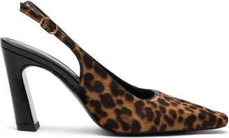 Stuart Weitzman Stassi Slingback Pomp 85 - Dames - Pumps - Bruin - 39 1/2 EU - Leer - Schoenen