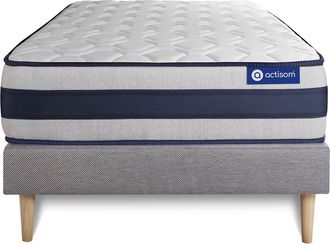 Actisom Actisom - Somier Gris + Colch&oacute;n Con L&aacute;tex Y Espuma Viscoel&aacute;stica 90 X 200