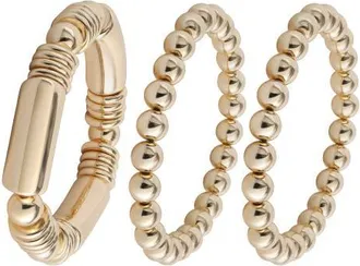 Jessica Simpson Womens 3-Piece Bracelet Set, Gold-Tone Plated Fashion Jewelry Multipack at Nordstrom