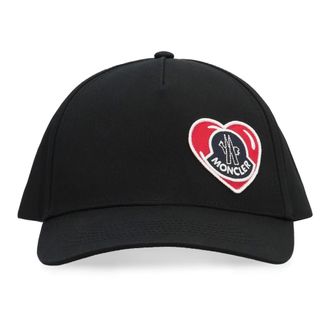 Moncler Hats & Caps, male, Black, ONE SIZE, Logo Baseball Cap