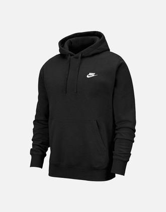Nike Unisex Adult Sportswear Club Hoodie - Black/Multi - Size: 18/16/42