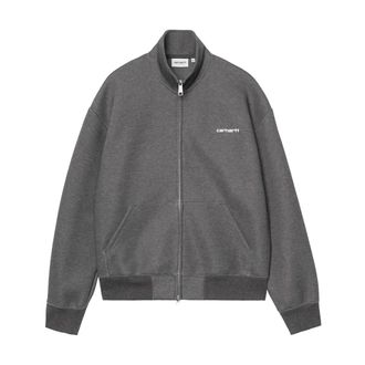 Carhartt Work in Progress Jassen, Heren, Zwart, S, Katoen, Alda Zip Sweat Jacket