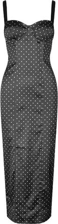 Rotate Abito Midi Bustier in Raso - - Dresses - Donna - Nero - M